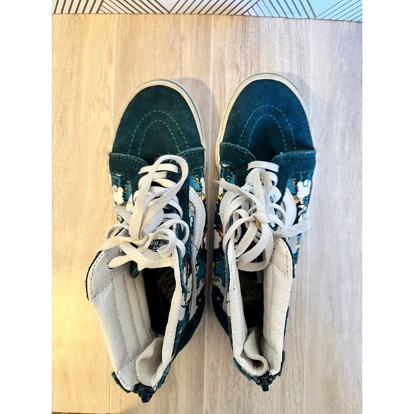 VANS Dragon Hi-Top Green Suede Magic Dragon Glow In The Dark Kids Youth Size 2.5 - Picture 5 of 7